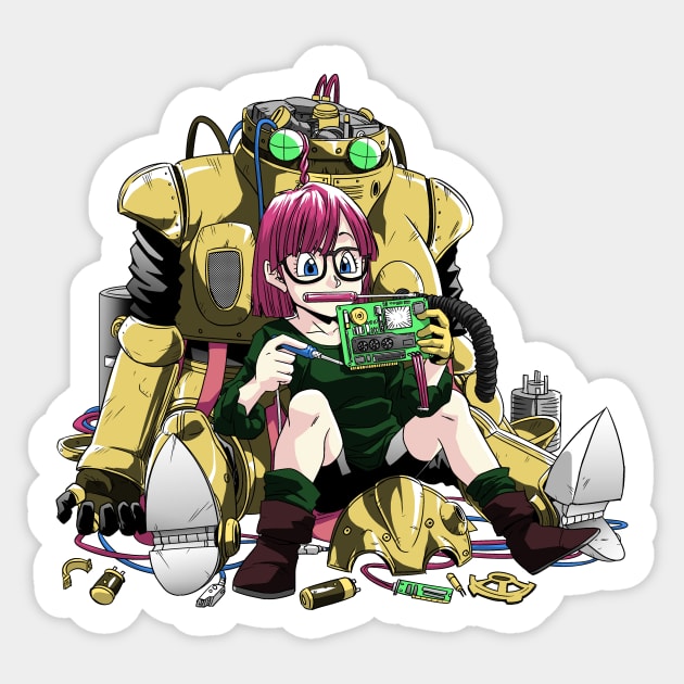 Robo builder Sticker by CoinboxTees